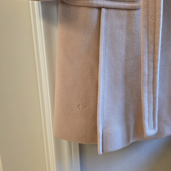 DKNYC Vintage Camel Wool Coat Belted Pockets Old Money Quiet Luxury Minimalist 6 - Picture 8 of 9